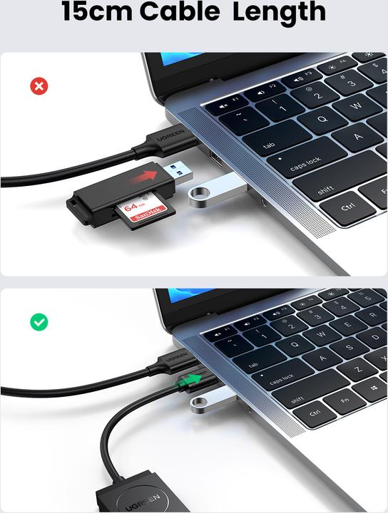 Produktbild Ugreen 2 in 1 Kartenleser (USB 3.0)