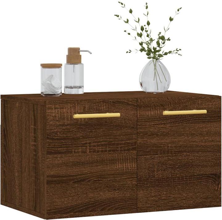 Produktbild VidaXL Wandschrank Braun Eichen-Optik 60x36,5x35cm Holzwerkstoff (60 x 36,5 x 35 cm)