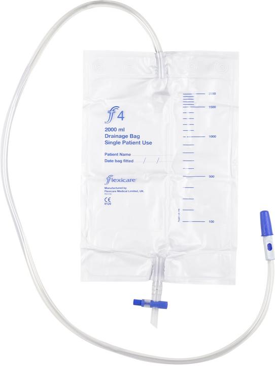 Image du produit Flexicare Poche urinaire 2l 100cm écoulement valve de retour non stérile