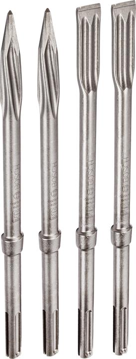 PRO SDS max-5C Meissel-Set, Spitzmeissel 400 mm, Flachmeissel 25 x 400 mm, 2+2-tlg.