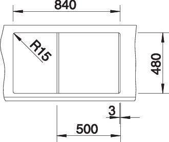 Produktbild Blanco Metra 5 S (Aufsatzspülbecken, 86 cm, 50 cm)