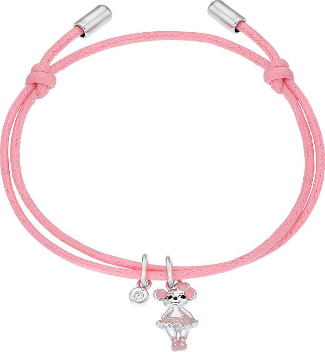 Produktbild Prinzessin Lillifee Armschmuck für Mädchen, 925 Sterling Silber, Textil | Maus (21 cm, Textil, 925er Silber)