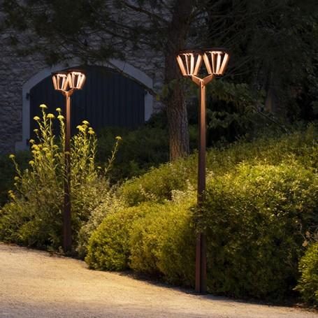 Actual product image Les Jardins Metro double solar floor lamp wireless 500 lumens (500 lm)