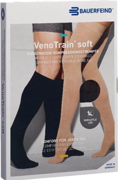 Veno Train SOFT AG KKL2 normal/long Haftband Mikronoppe offene Fussspitze schwarz