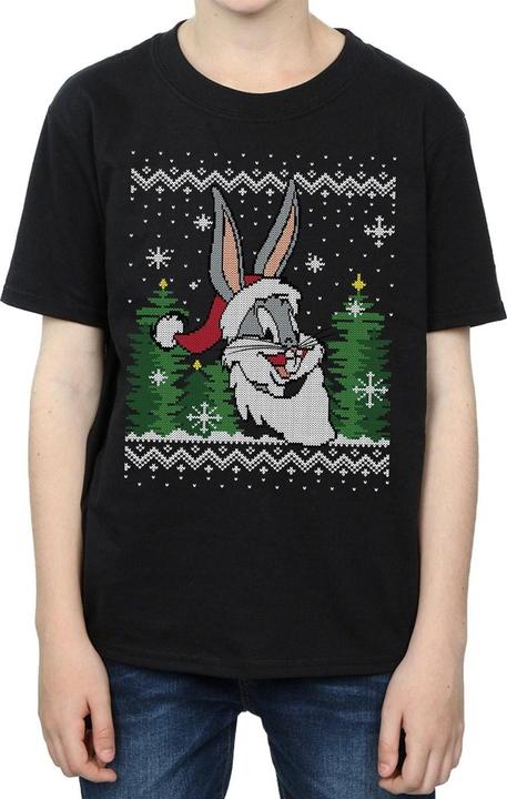 Actual product image Looney Tunes Boys Bugs Bunny Christmas Fair Isle T-Shirt (152, 158)