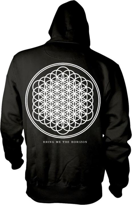 Immagine prodotto Bring Me The Horizon Felpa con Cappuccio e Zip Intera Fiore della Vita Adulto Unisex (L)