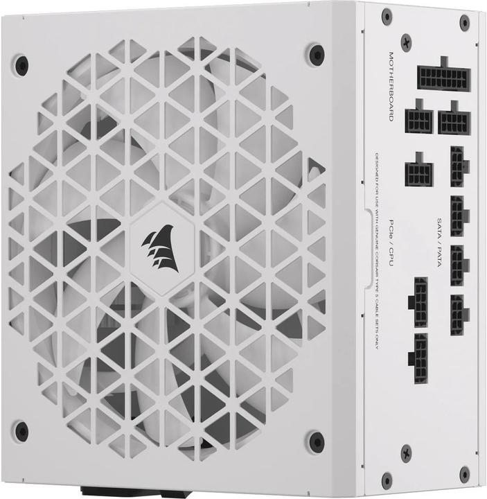Image du produit Corsair Série RMx Shift White, RM750x Shift White, 750 Watt, 80 PLUS GOLD Certified, Fully Modular Power (750 W)