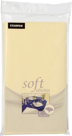 Produktbild Papstar Tischdecke "soft selection", creme aus PP-Vlies, 100% Polypropylen, Masse: (B)1,20 x (L)1,80 m (120 x 180 cm)
