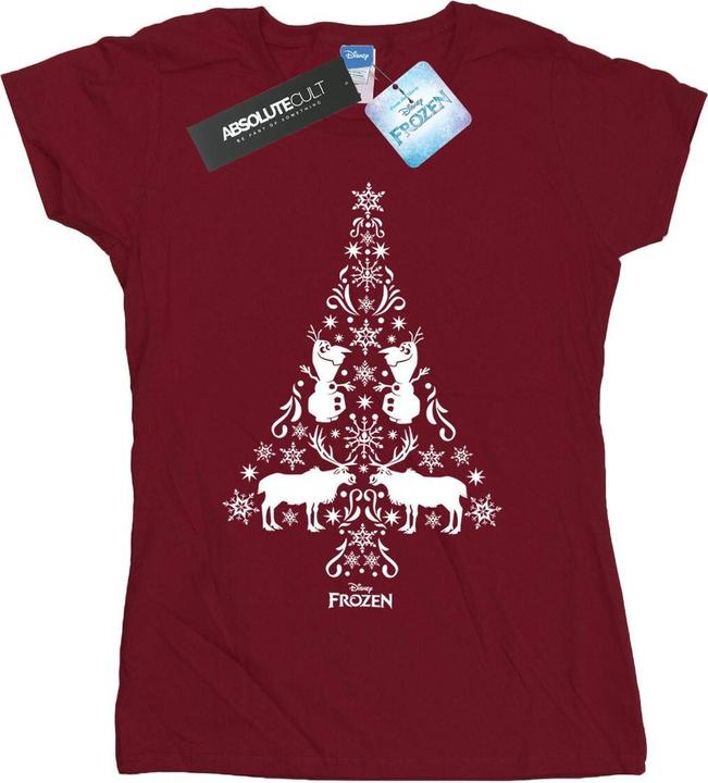 Actual product image Disney Womens/Ladies Frozen Christmas Tree Cotton T-Shirt (XL)