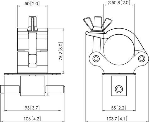 Actual product image Vogels Professional PUC 1090 - Mounting component (beam adapter) (Ceiling)