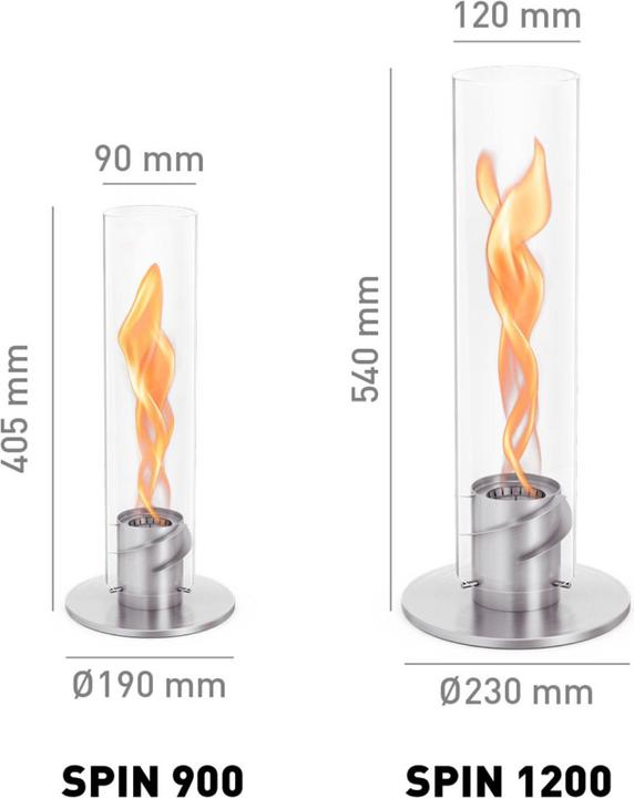Image du produit Höfats SPIN 900 Feu de table argenté (19 x 19 x 40,5 cm)