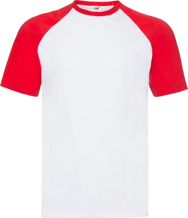 Actual product image Fruit of the Loom Unisex Adult Contrast Baseball T-Shirt (S)