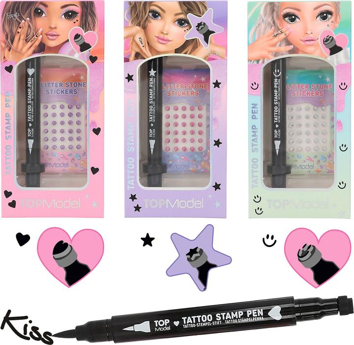 Actual product image Top Model TOPModel - Tattoo Pen with Glitter Stones BEAUTY and ME ( 0412745 )