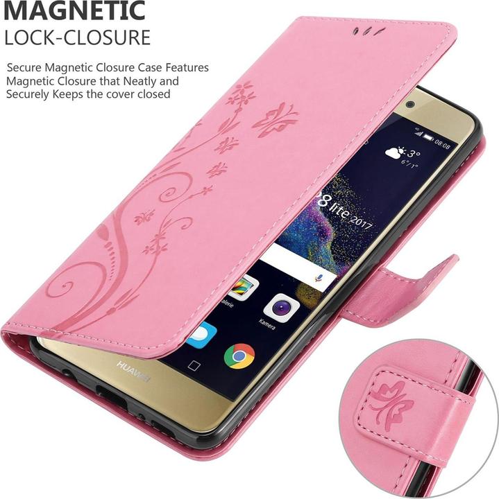 Produktbild Cadorabo Flower Book Cover (Huawei P8 Lite (2017))