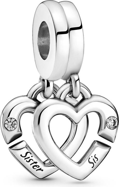 Pandora Verbunden Schwesterherzen Split (Sterling Silber 925)