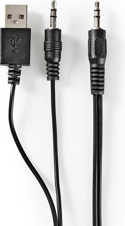 Image du produit Nedis Haut-parleurs pour PC - alimentation par USB - subwoofer - connecteurs d'entrée : 1x 3.5 mm - 2.1 (1 pièce, 16 W)