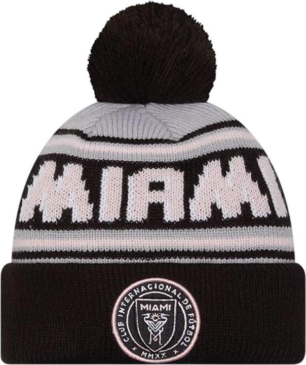 Actual product image Inter Miami New Era Knitted Bobble Beanie