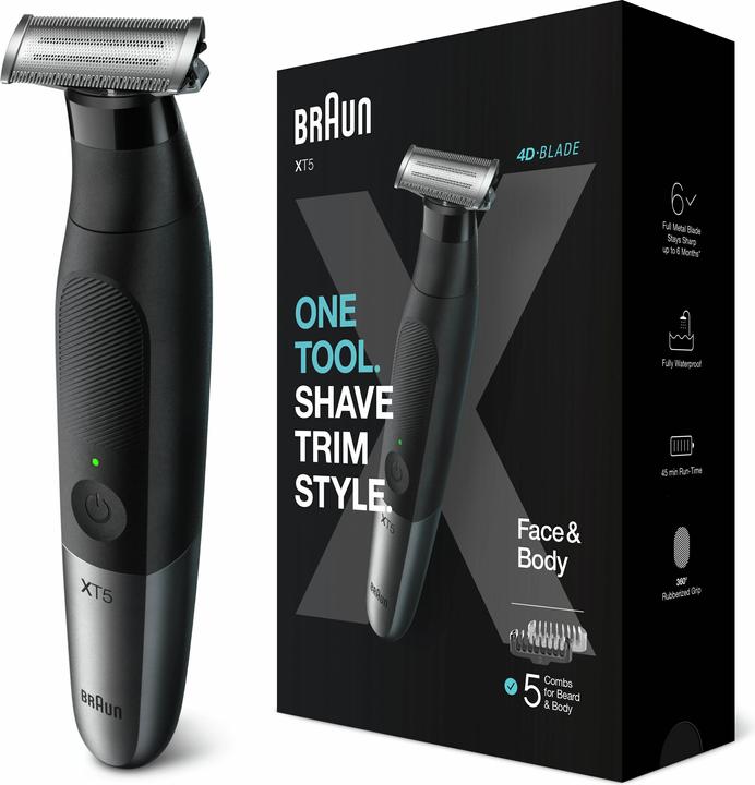 Image du produit Braun Rasoir-Tondeuse Hybride Series XT5, Rasoir VIsage, Tondeuse Corps, Lame Durable, XT5100