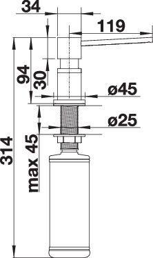 Image du produit Blanco Distributeur de liquide vaisselle LATO