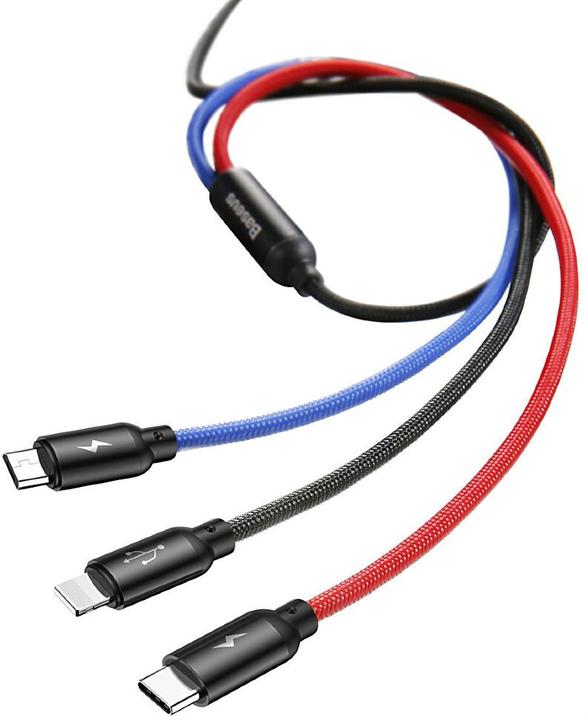 Image du produit Baseus Trois couleurs primaires 3 en 1 (0.30 m, USB 2.0)