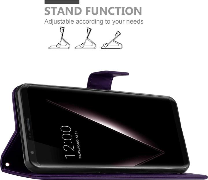 Produktbild Cadorabo Flower Book Hülle für LG V30 / V30+ / V30S / V30S+ (LG V30+, LG V30S+, LG V30)