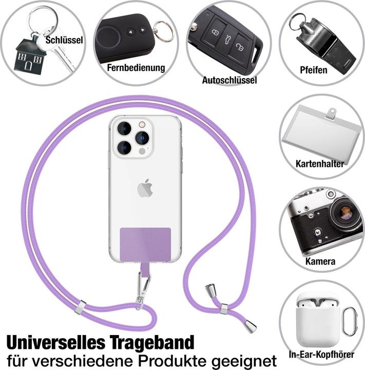 Image du produit Nalia Chaîne universelle pour téléphone portable à porter autour du cou avec pad