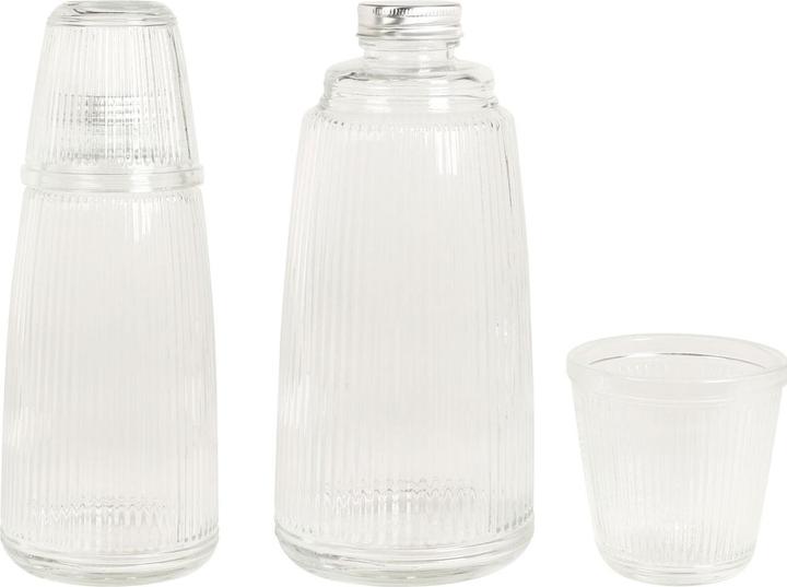 Actual product image Excellent Houseware Glass bottle with drinking glass, 1 litre (1 l)