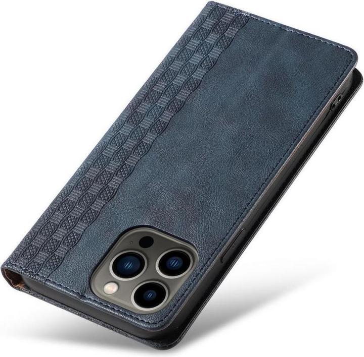 Produktbild Hurtel Magnetband Hülle Hülle für Samsung Galaxy S23 Ultra Flip Wallet Mini Lanyard Stand Blau (Samsung Galaxy S23 Ultra)