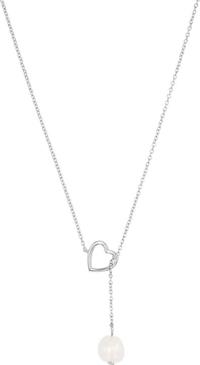Produktbild Amor Halsschmuck für Damen, 925 Sterling Silber, Süsswasserzuchtperle | Herz (Silber 925)
