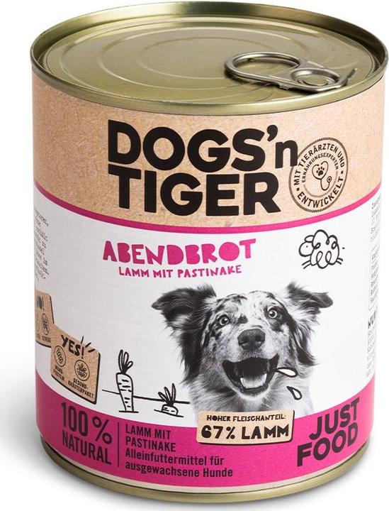 Image du produit Dogs'n Tiger Nourriture humide Pain du soir 800g (Adulte, 1 pcs, 800 g)