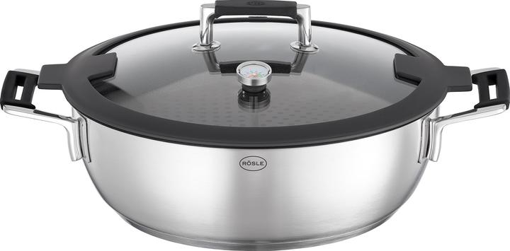 Rösle Dampfgarer SILENCE PRO Stahlgrau (28 cm, Dampfkochtopf, Edelstahl)