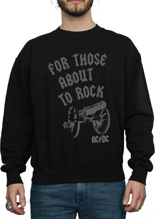 AC/DC Mens For Those About To Rock Cannon Sweatshirt aus Baumwolle