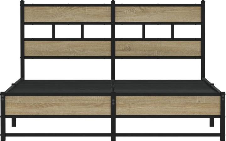 Image du produit VidaXL Lit métallique Lit sommier à lattes Cadre de lit double sans matelas 140x200cm (140 x 200)