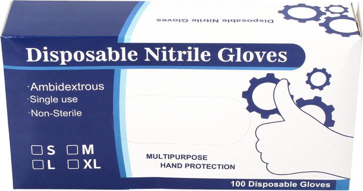 Actual product image Tool Brothers Nitrile disposable gloves Black / Black 100 pieces Size S / Small - non-sterile (S)