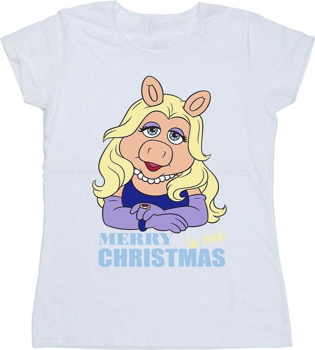 Actual product image Disney Womens/Ladies Muppets Miss Piggy Queen of Holidays Cotton T-Shirt (M)