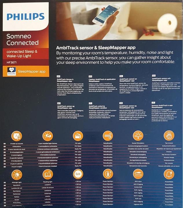 Actual product image Philips SmartSleep Connected Sleep & Wake-up Light HF3671/01