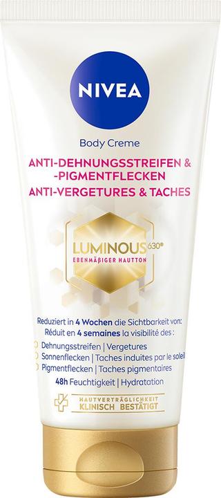 NIVEA Luminous Body Creme Anti-Dehnungsstreifen & -Pigmentflecken (Körpercreme, 200 ml)
