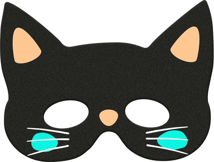 Produktbild Folat Maske Happy Halloween schwarze Katze