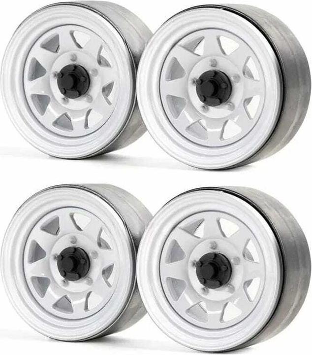 Hobbytech Felgen 1.9" Metal Beadlock Classic 3 Weiss, 4