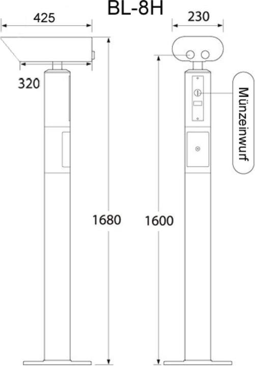 Produktbild Kowa Aussichtsfernrohr BL8H + Münze Unit 20x80 Landscope (20 x, 80 mm)