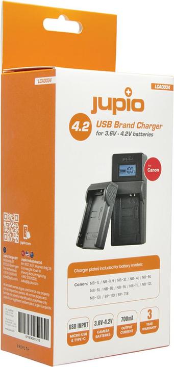 Produktbild Jupio Universal Ladegerät 3.6V-4.2V Canon (Ladegerät)