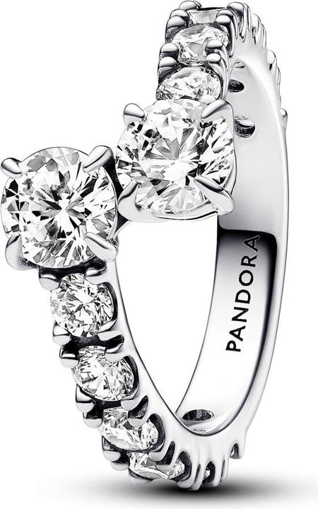 Produktbild Pandora Glitzernder Überlappender Band-Ring (58, 925 Silber)