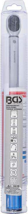 Immagine prodotto BGS Chiave dinamometrica 10 mm (3/8") 20 - 120 Nm (3/8", 20 Nm, 120 Nm)