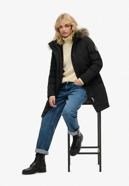 Actual product image Superdry EVEREST FAUX FUR PARKA JACKET Dames Jas - Maat M (12)