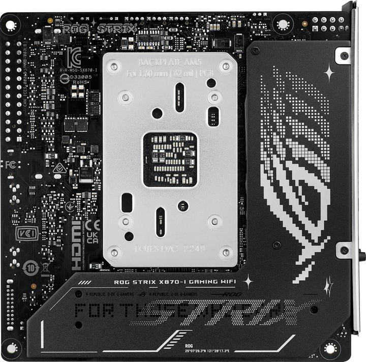 Actual product image ASUS ROG STRIX X870-I GAMING WIFI (AM5, AMD X870, Mini-ITX)