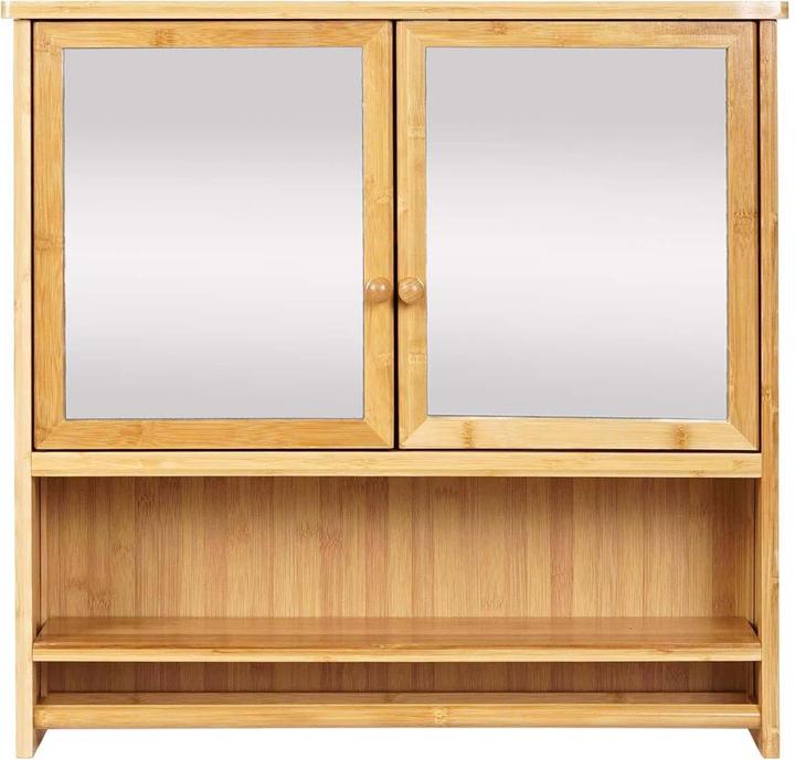 Produktbild Mendler Spiegelschrank HWC-B18, Bambus 62x66x15cm (62 x 66 x 15 cm)