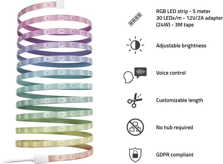 Actual product image Hombli LED Strip (RGB, 500 cm, Indoor)