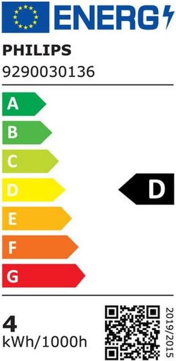 Energy Label Philips Lamp (E27, 3.40 W, 470 lm, 1 x, D)