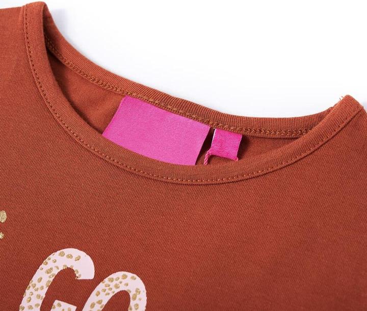 Produktbild VidaXL Kinder-Langarmshirt Cognac 92,Material: 95 % Baumwolle. 5 (92)