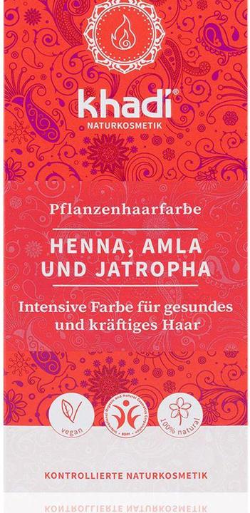 Khadi Pflanzenhaarfarbe Henna, Amla & Jatropha (Rot)